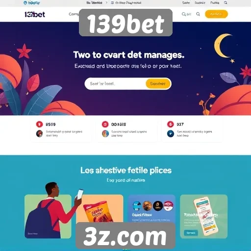 Interatividade e design do site 139bet